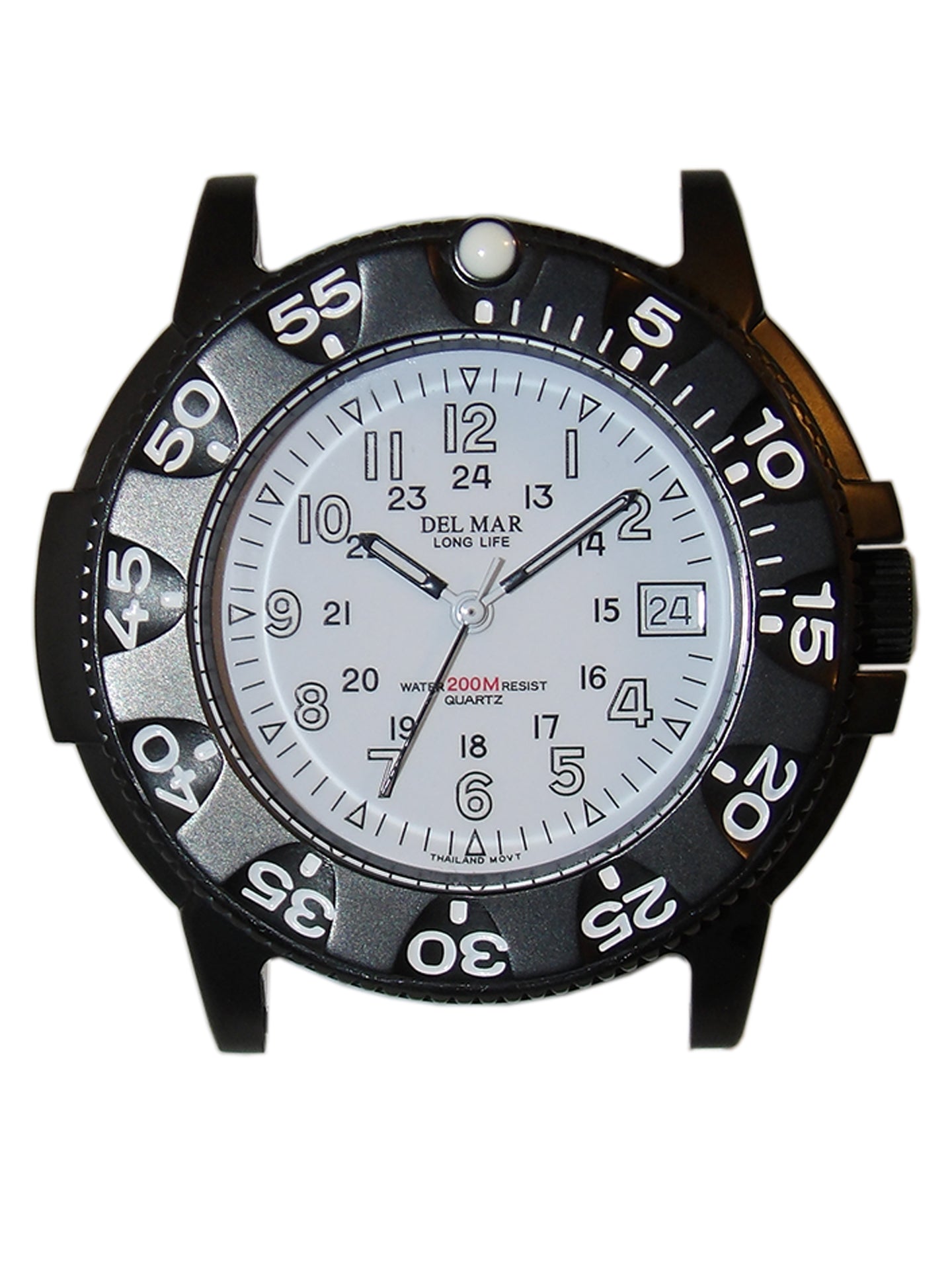 Del Mar Sand Key White Dial Rubber Strap Watch 50385