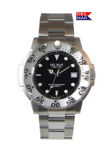 Del Mar Men's Sand Key Watch, Steel Case, Stainless-Steel Bracelet #50523