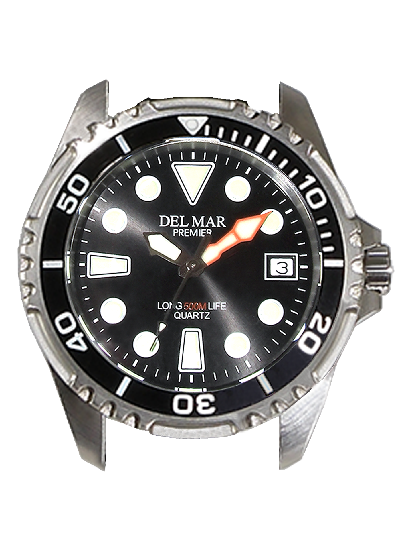 Del Mar Pro Dive 500M – Black Dial / White & Black Strap #50458