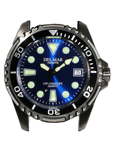 Del Mar 500-Meter Premier Pro Dive Blue Dial Watch #50418 | Black Strap
