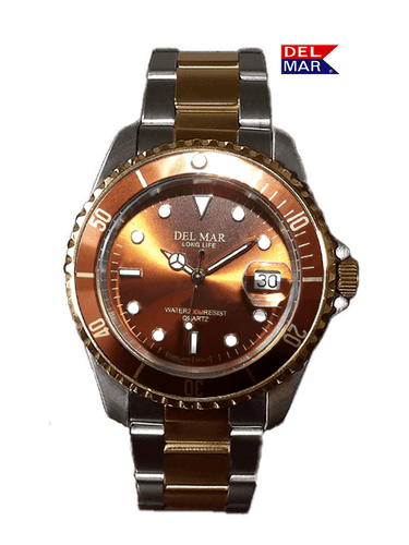 Del Mar Watches Men's Long Life Stunning Bronze Coronado Watch with T/T Bracelet #50143