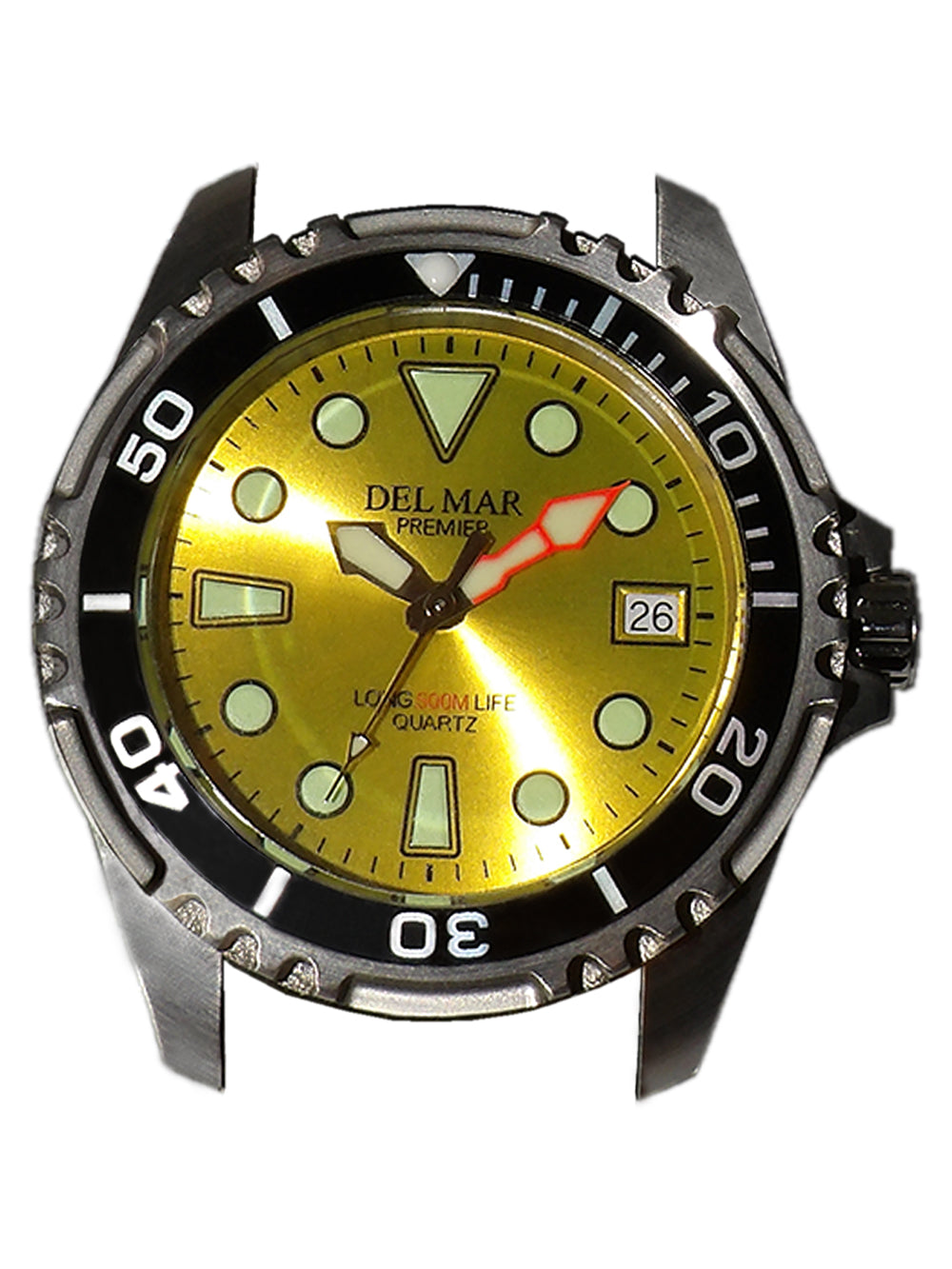 Del Mar Pro Dive 500M – Yellow Dial / Stainless Steel Bracelet #50423