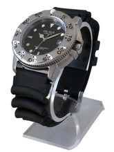 Del Mar Men's Sand Key Watch, Steel Case, Black Dial & Strap #50522