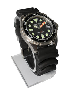 Del Mar Del Mar 500-Meter Premier Pro Dive Black Dial Watch with Sporty Rubber Band #50417