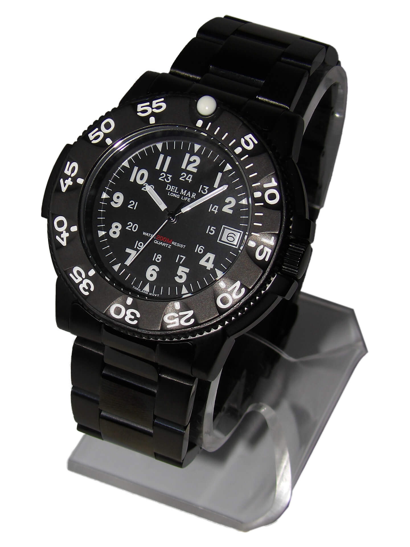 Del Mar Sand Key Black Dial Metal Bracelet Watch 50516