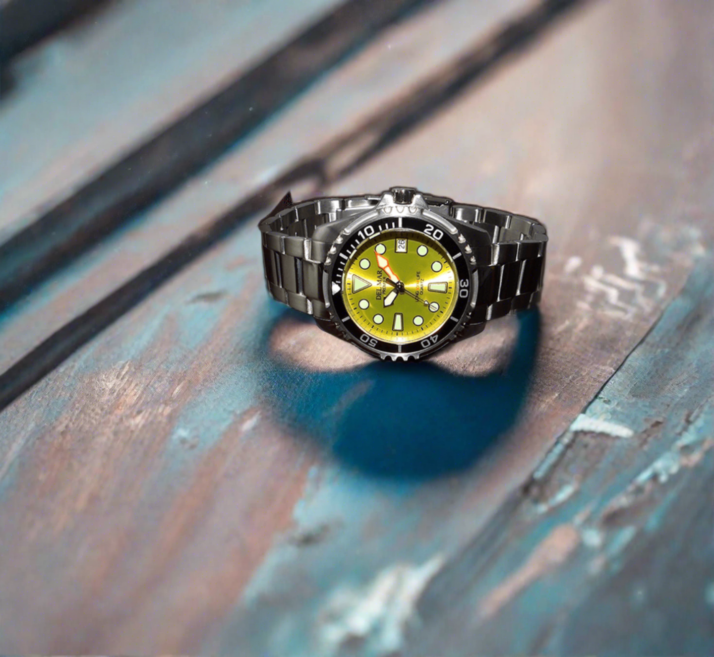 Del Mar Pro Dive 500M – Yellow Dial / Stainless Steel Bracelet #50423