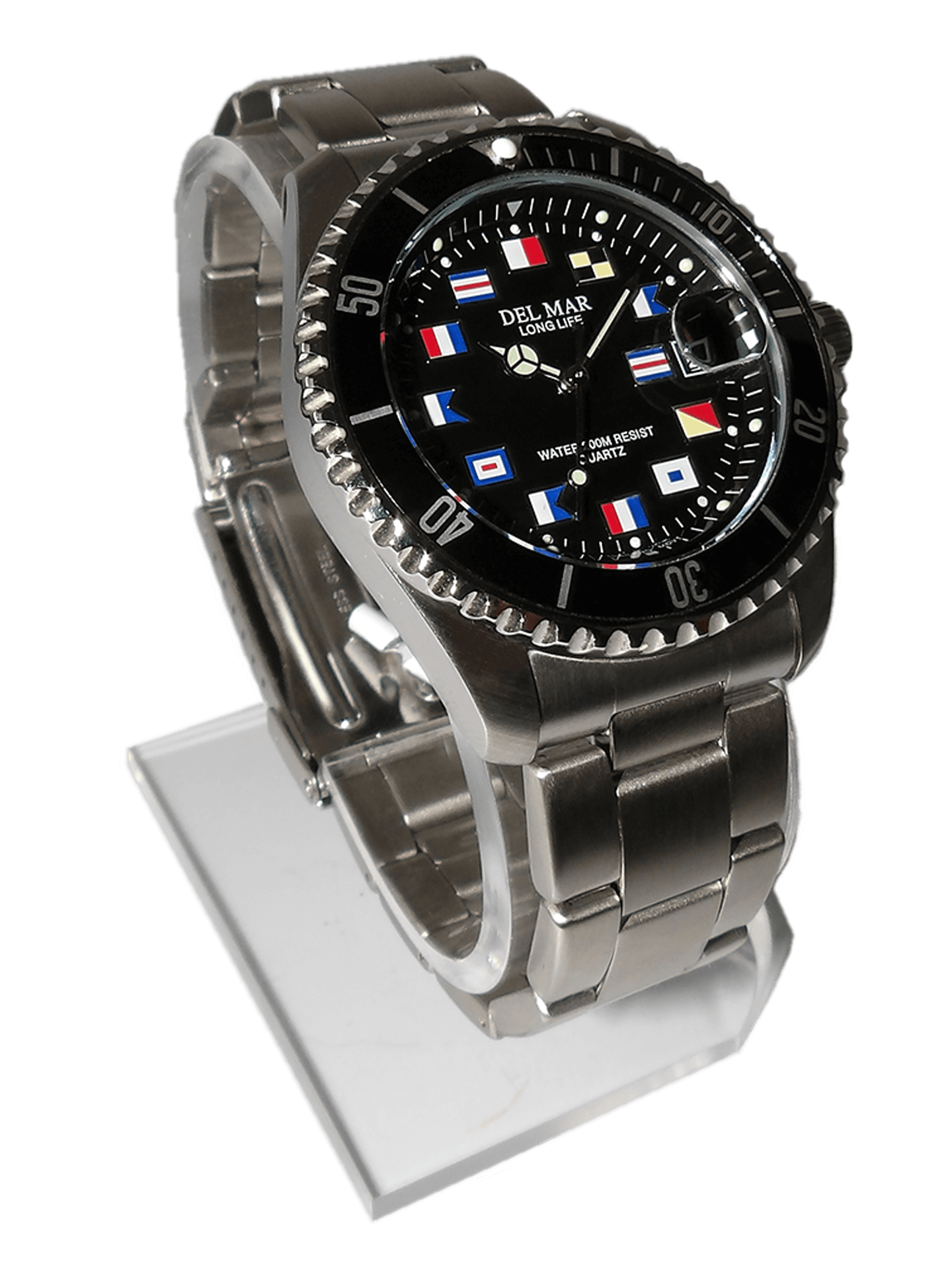 Del Mar Nautical 200 Dark Blue Dial Watch 50377 | Stainless Steel Bracelet
