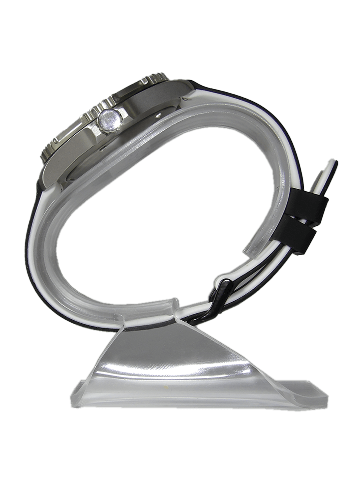 Del Mar Pro Dive 500M – Black Dial / White & Black Strap #50458