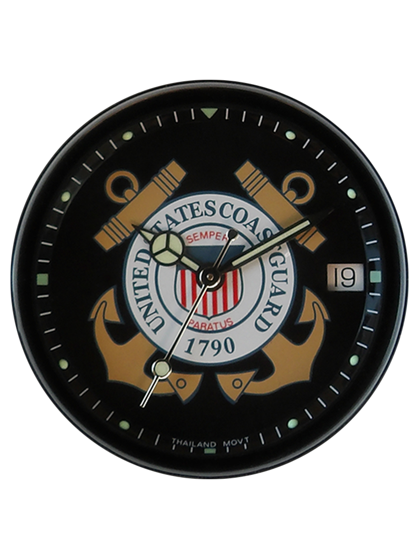 Del Mar Watches Men's Coast Guard Military Watch - Two Tone Bracelet #50499