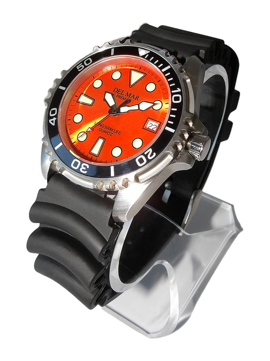 Del Mar Pro Dive 500M – Orange Dial / Black Strap #50420