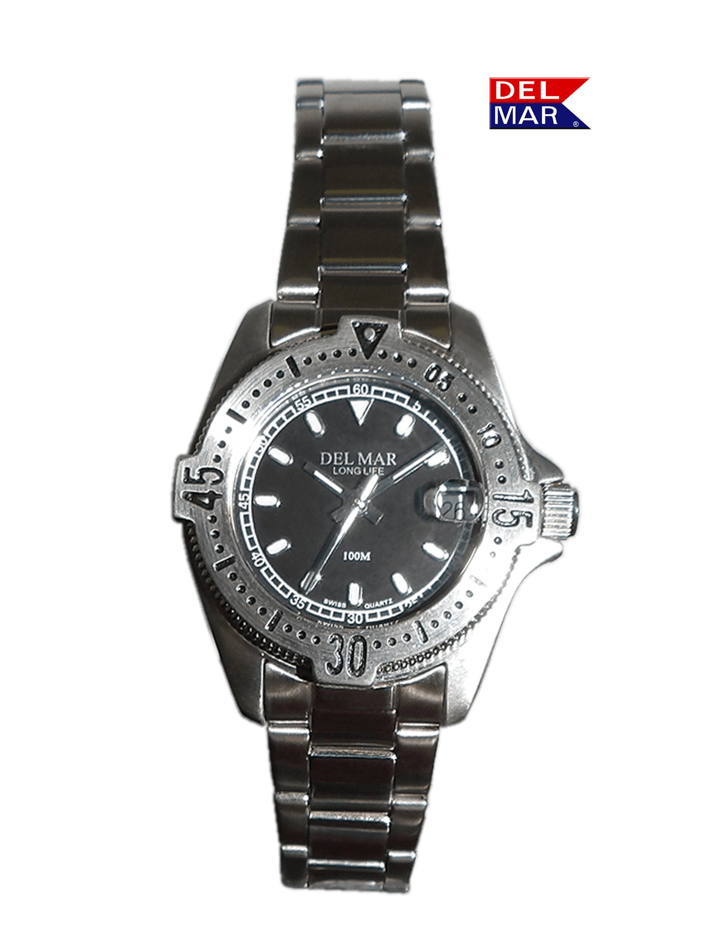 Classic Ladies Admiral Black Dial Dress Watch #50276 – Del Mar Watches