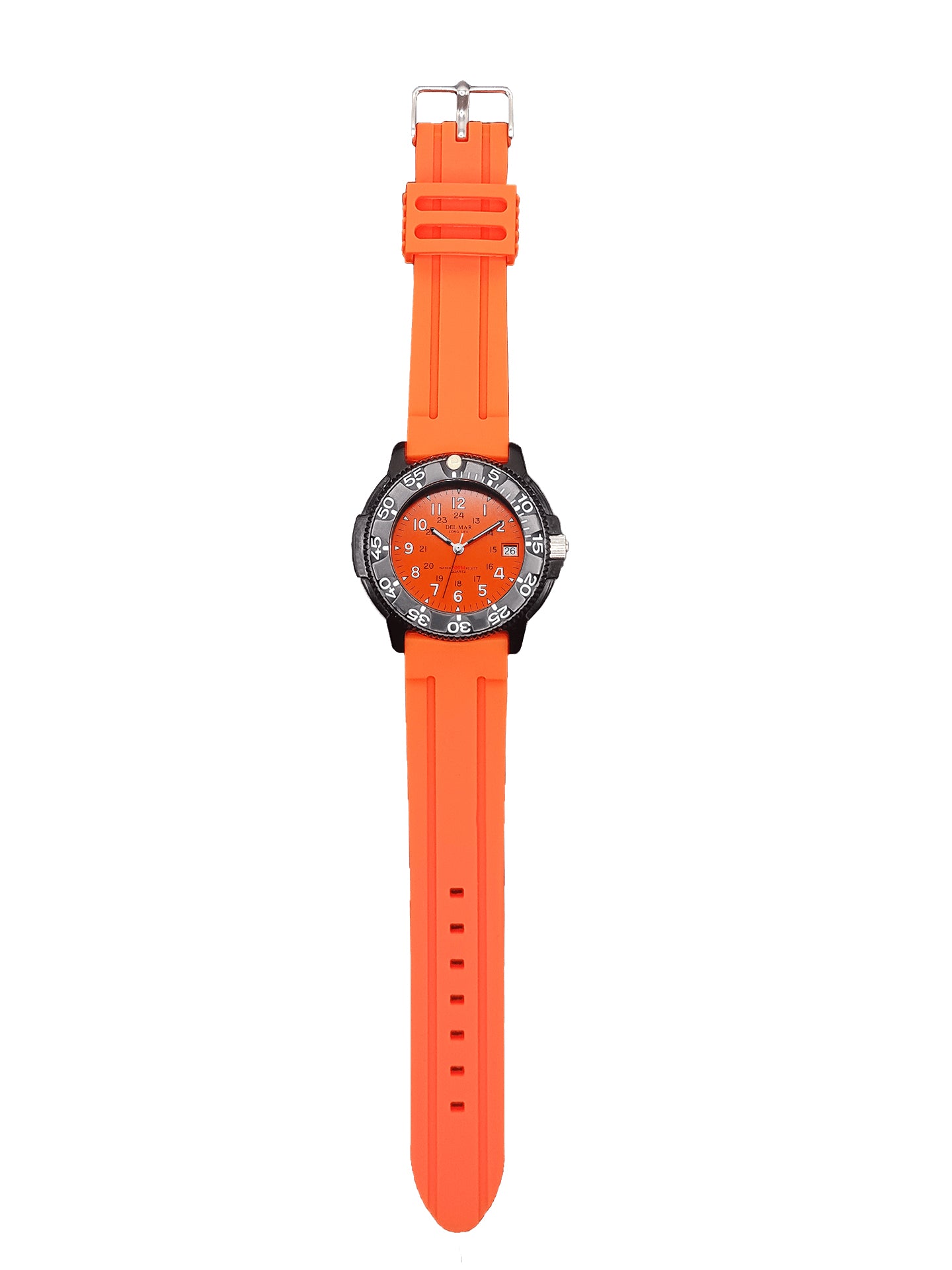 Del Mar Sand Key Orange Dial Rubber Strap Watch 50386 | 200M Water