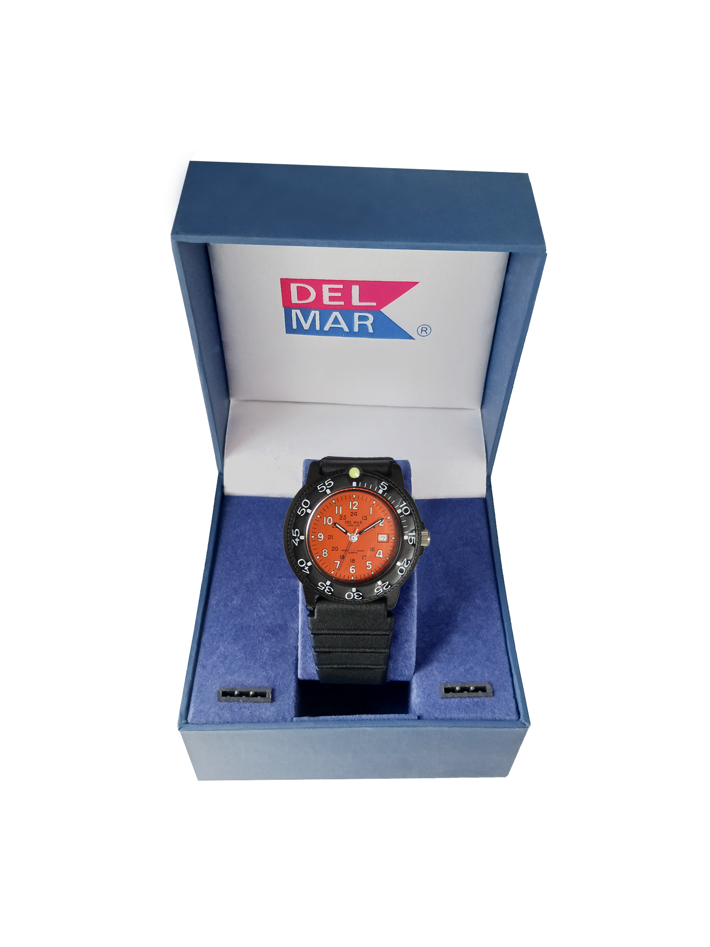 Del Mar Sand Key His & Hers Orange Dial Watch Set | 200M Water Resistant