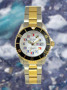 Men's Long Life Nautical Bracelet Two-Tone Watch #50121