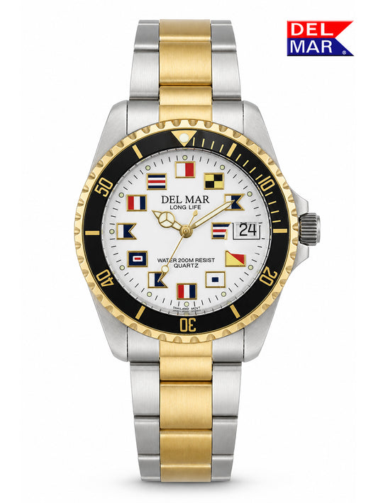 Men's Long Life Nautical Bracelet Two-Tone Watch #50121