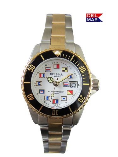 Men's Long Life Nautical Bracelet Two-Tone Watch #50121