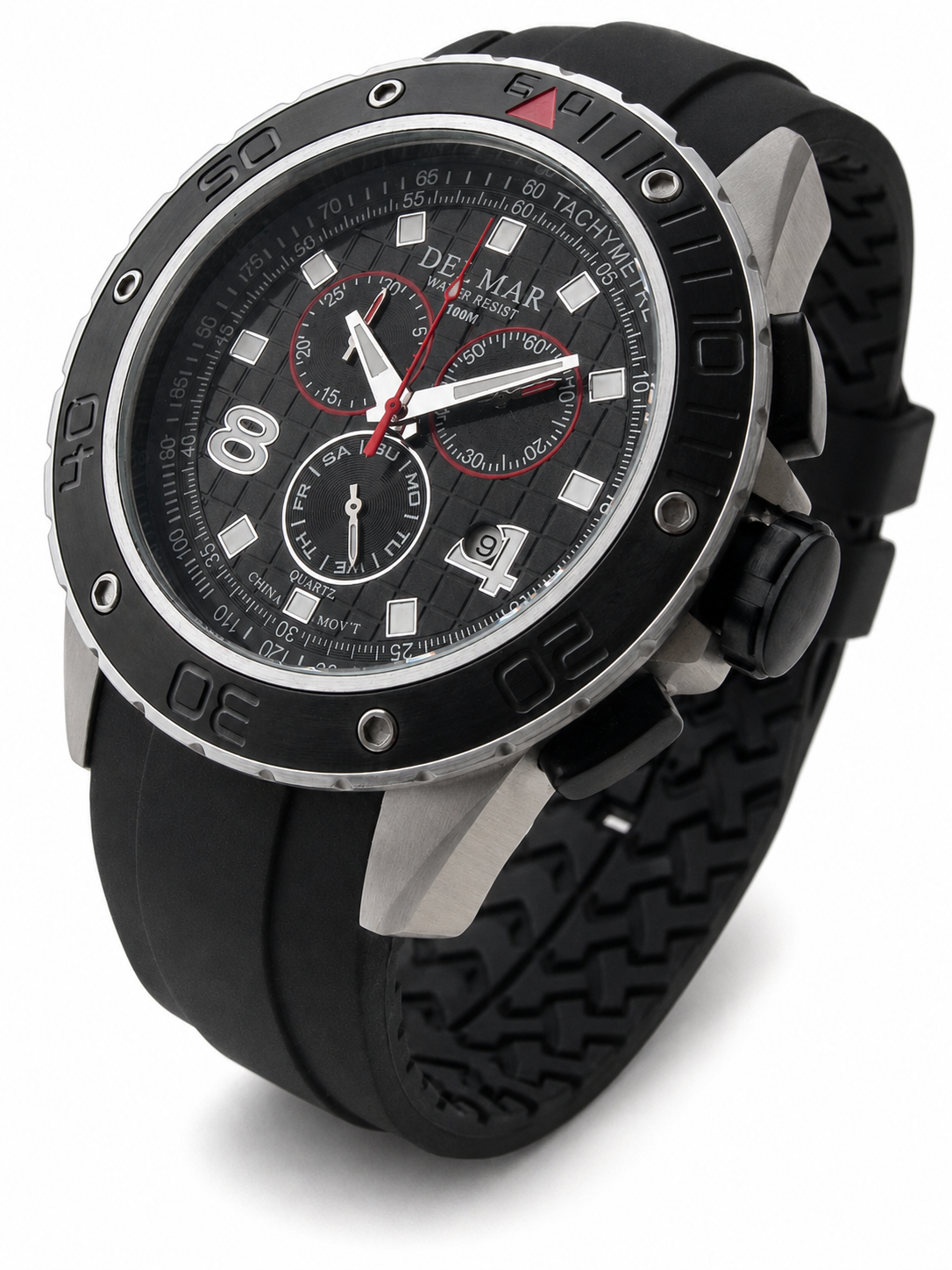 Del Mar Round Sport Chronograph Watch – 100M