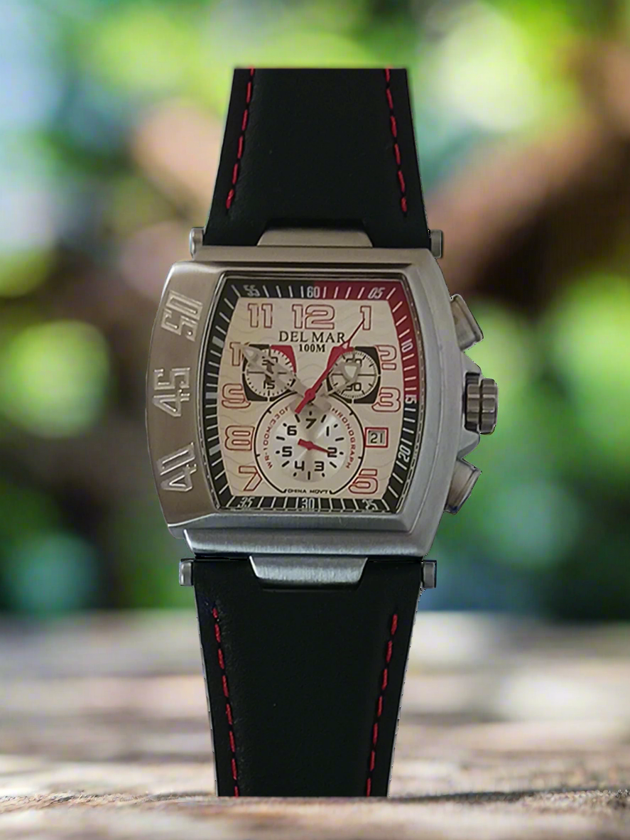 Del Mar Sport Chronograph Watch – Contemporary Dial Stopwatch – 100M