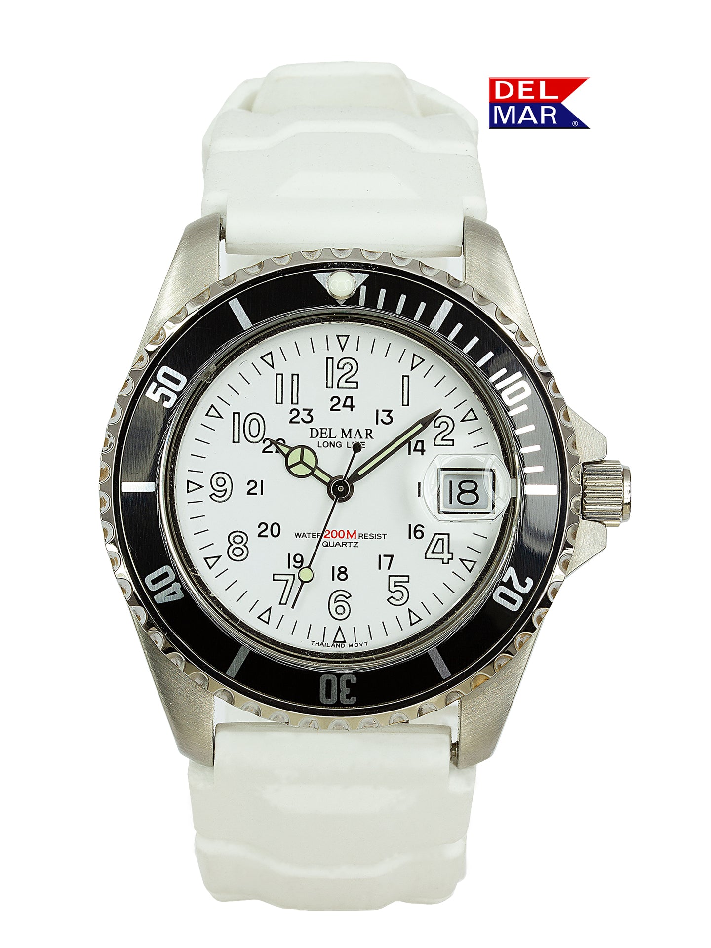 White Dial Sport Watch | Catalina 50268 200M Water-Resistant Watch