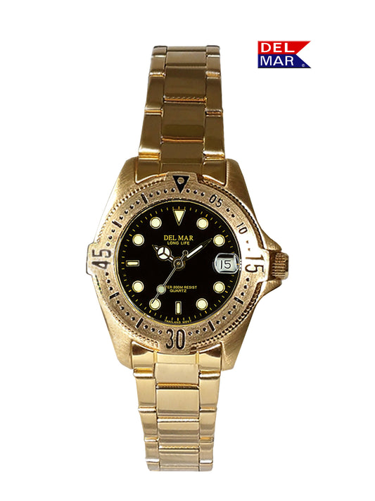 Del Mar Women’s Admiral Gold Black Dial Dress Watch 50274