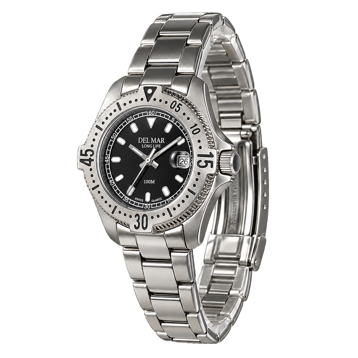 Del Mar Classic Ladies Admiral Black Dial Watch #50276