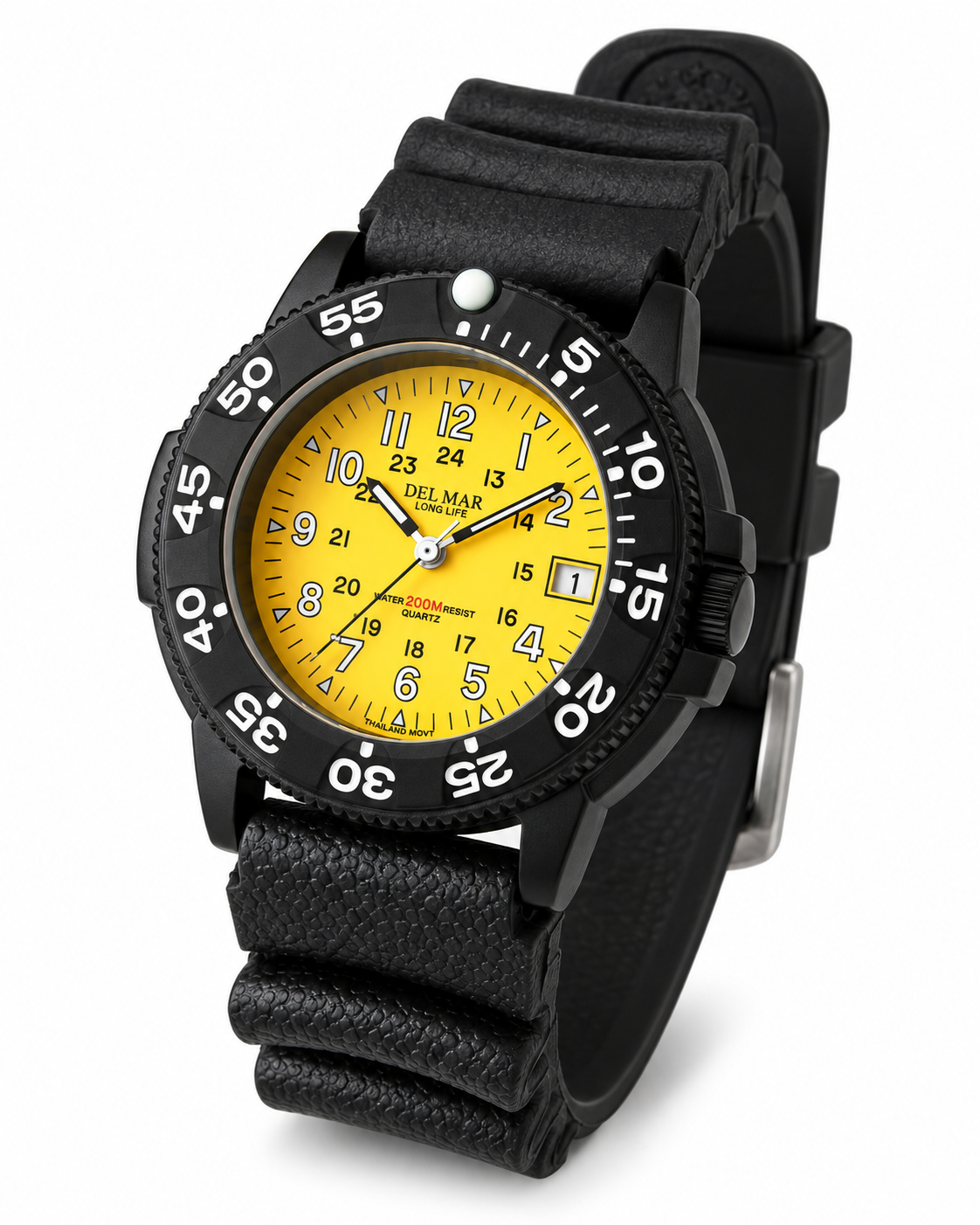 Del Mar Sand Key Dive 200 – Yellow Dial Sport Strap Watch – 200M