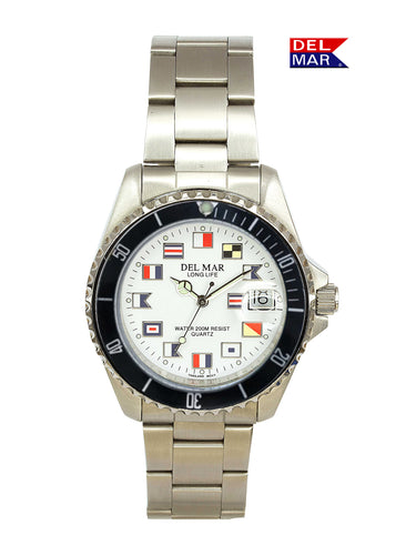 Men's Long Life Classic Nautical Bracelet SS Watch #50289