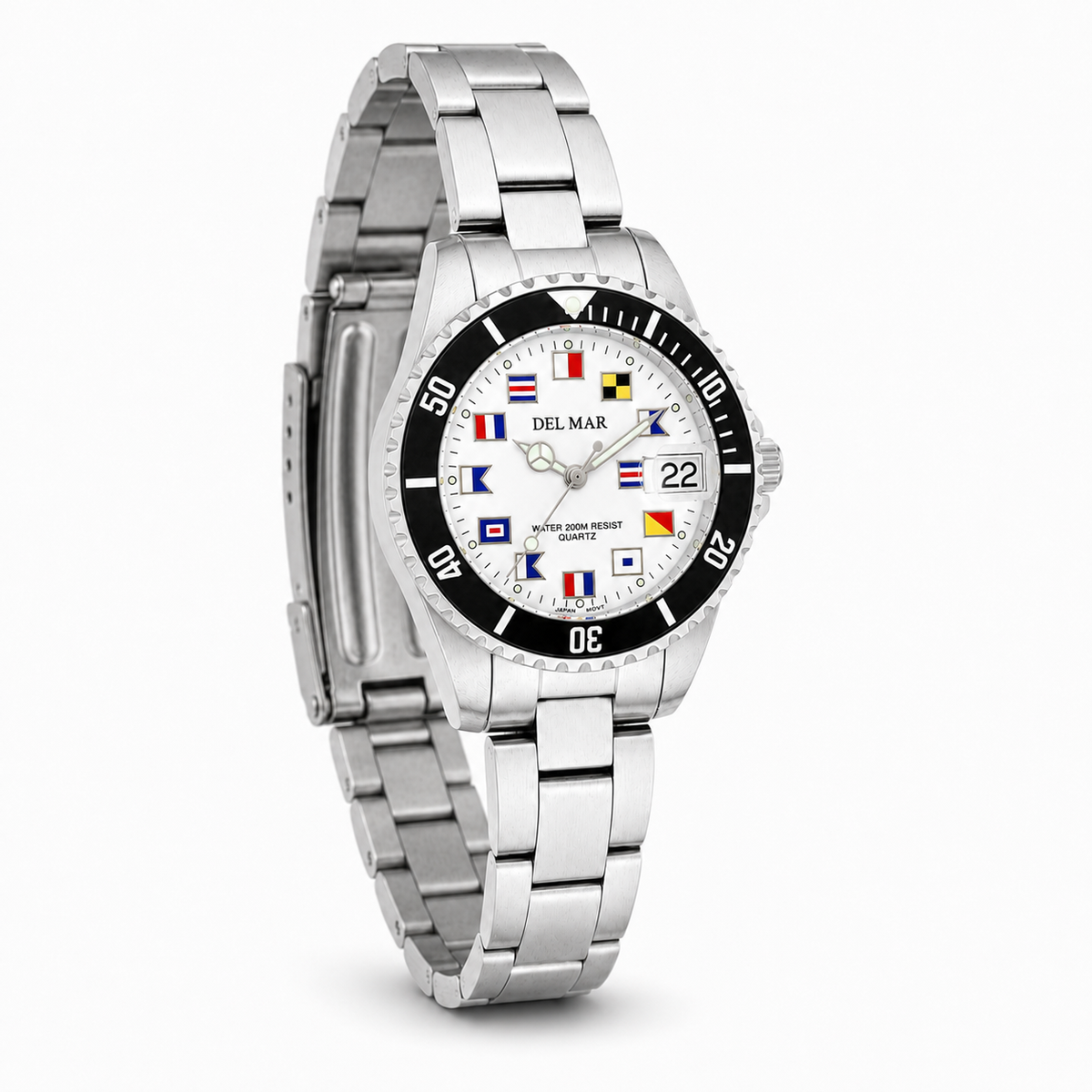 Del Mar Nautical 200 Women’s Stainless Flag Watch – 50290