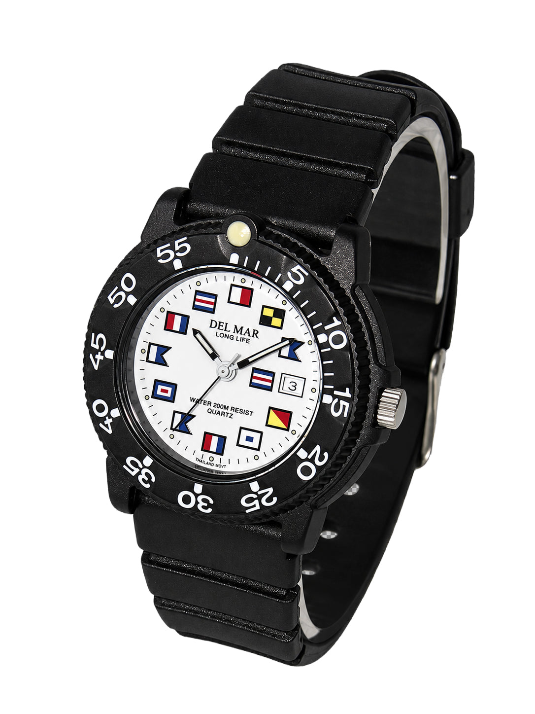 Del Mar Sand Key Ladies White Nautical Dial Dive Watch 200M #50294