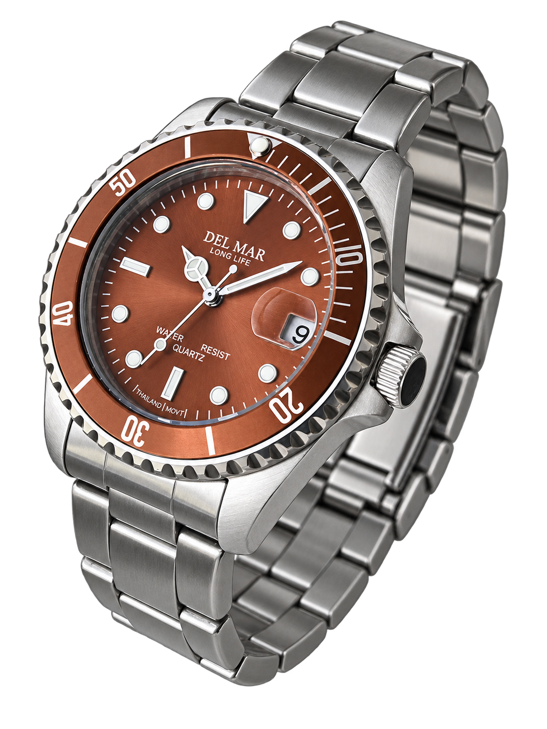 Del Mar Coronado Bronze Dial Stainless Steel Watch 50374