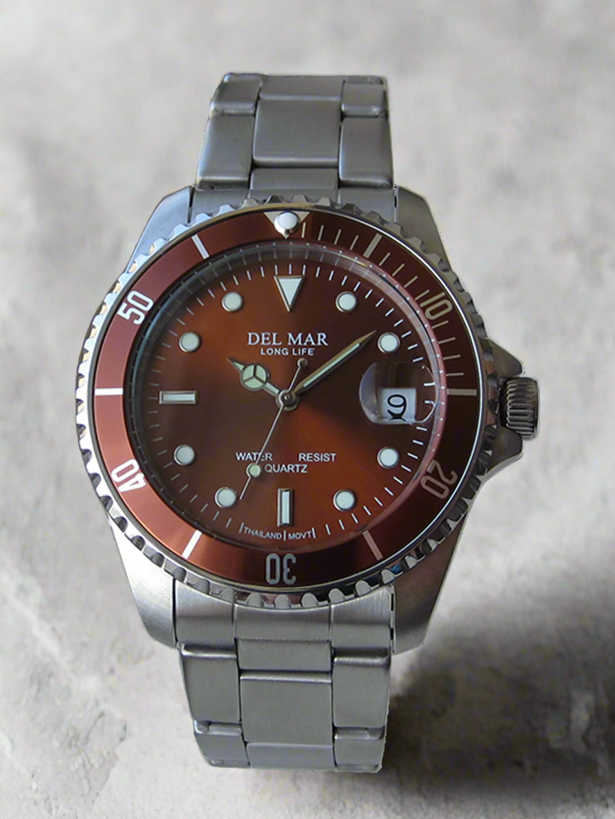 Del Mar Coronado Bronze Dial Stainless Steel Watch 50374