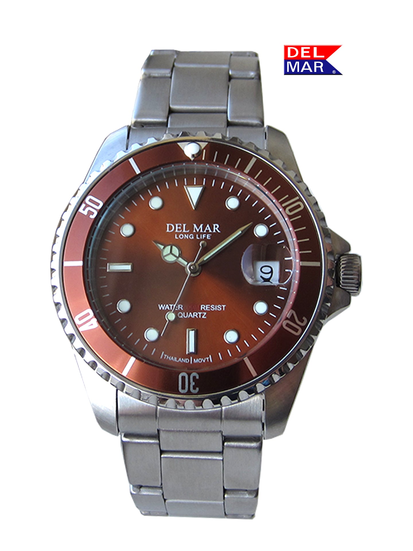 Del Mar Coronado Bronze Dial Watch 50374 | Stainless Steel 200M Water Resistant
