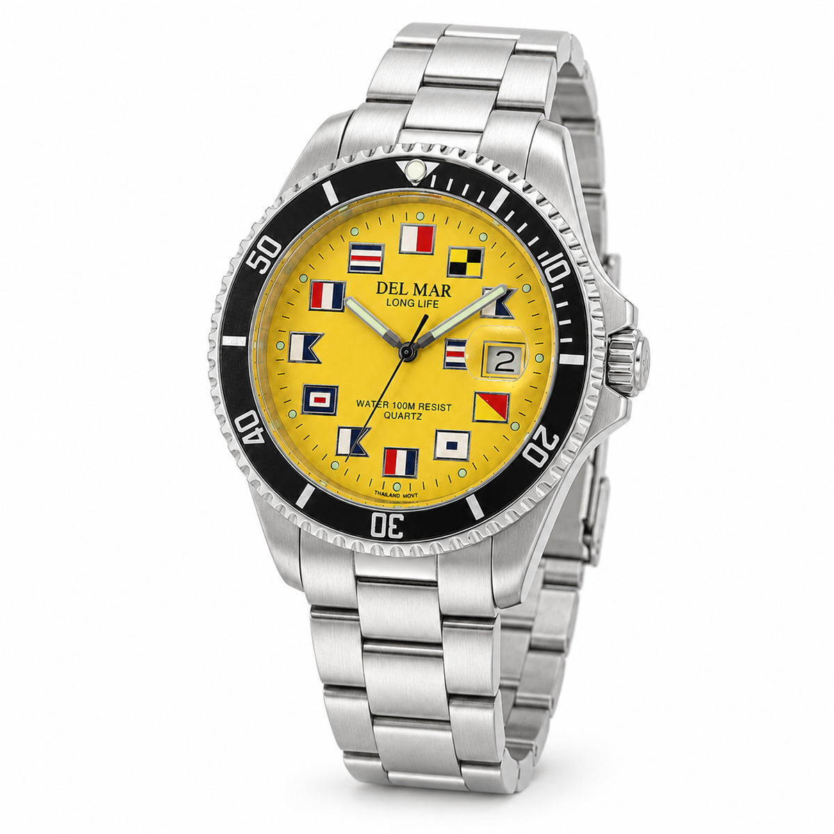 Del Mar Catalina Men’s Yellow Dial Nautical Watch – 50376
