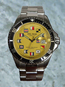 Catalina Sportsband: Men's and Youth Yellow Face, 46mm, 100m Water Resistant #50376