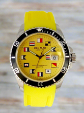 Del Mar Watches Men's and Youth Sportstrap: Yellow Nautical Face, 46mm x 40mm, 100m Water Resistant #50379