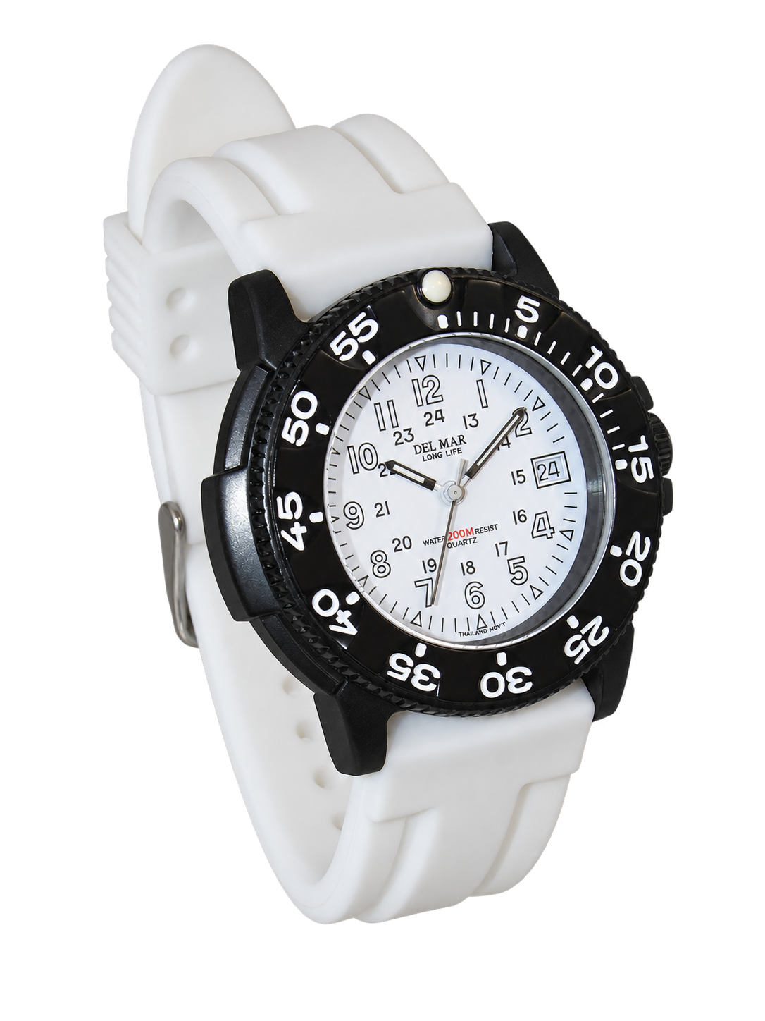 Del Mar Sand Key Dive 200 – White Dial Sport Strap Watch – 50385