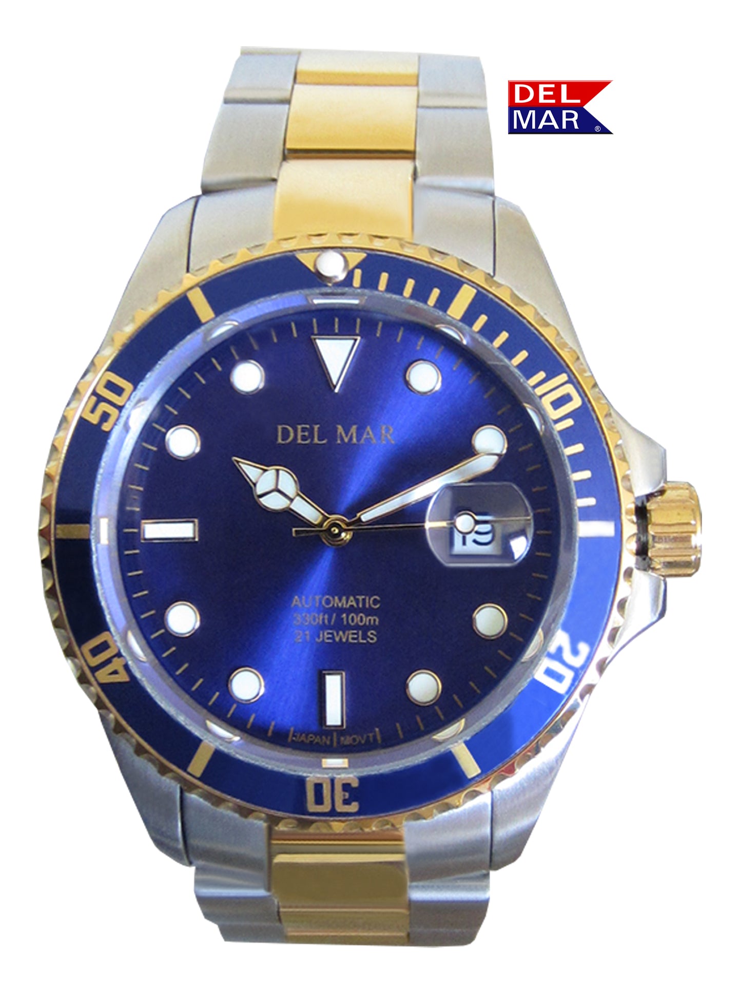 Men's Premier Automatic Watch Blue Dial, Two-Tone SS Band
