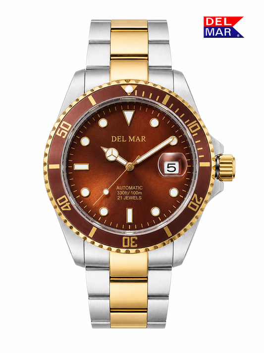 Del Mar Premier Automatic – Bronze Dial / Two-Tone Stainless Steel Bracelet – Model 50389