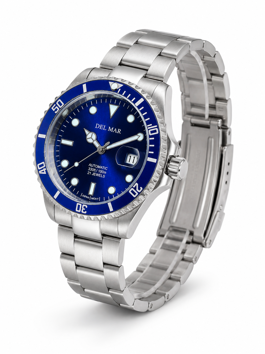 Del Mar Premier Automatic – Blue Dial / Stainless Steel Bracelet – Model 50391