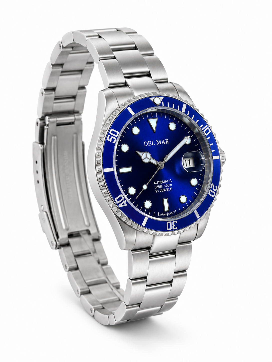 Del Mar Premier Automatic – Blue Dial / Stainless Steel Bracelet – Model 50391
