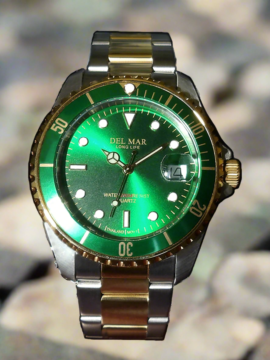 Del Mar Coronado Green Dial Two-Tone Watch 50399