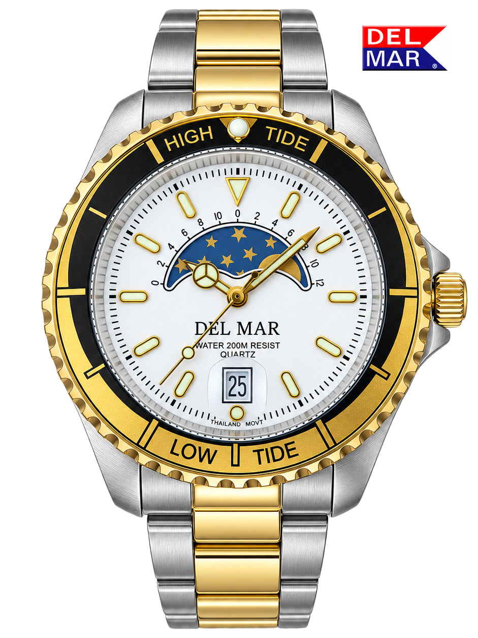 Ideal for boating, fishing, and coastal adventures, the tide indicator tracks the approximate progression between high and low tide once calibrated for your local waters.
