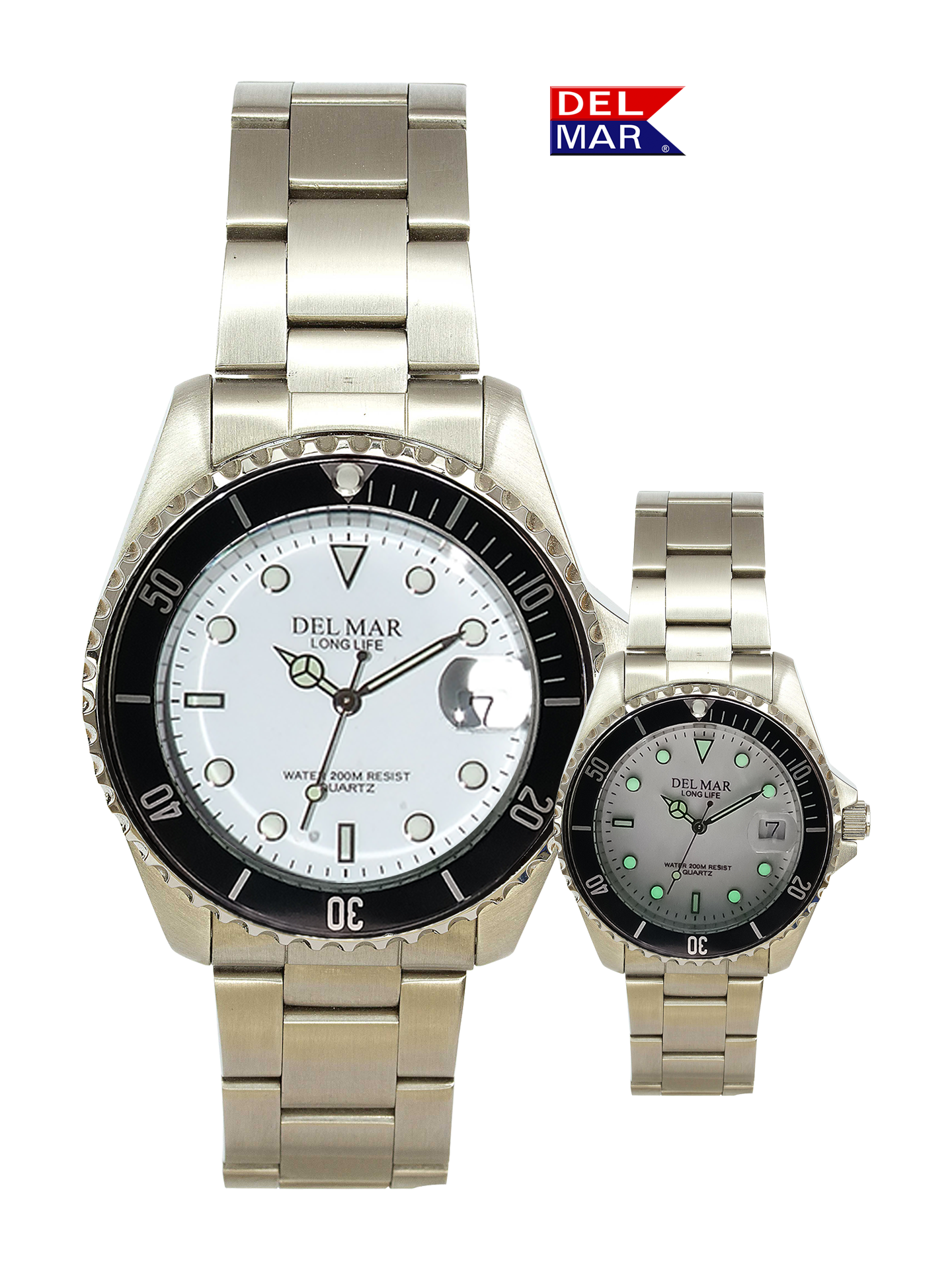 Del Mar Coronado White Dial Black Bezel Watch 50405