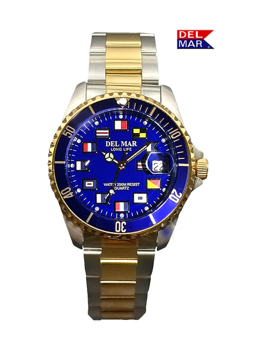 Del Mar Nautical 200 blue dial blue bezel watch 50407
