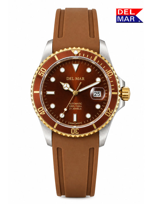 Del Mar Premier Automatic – Bronze Dial / Brown Strap – Model 50410