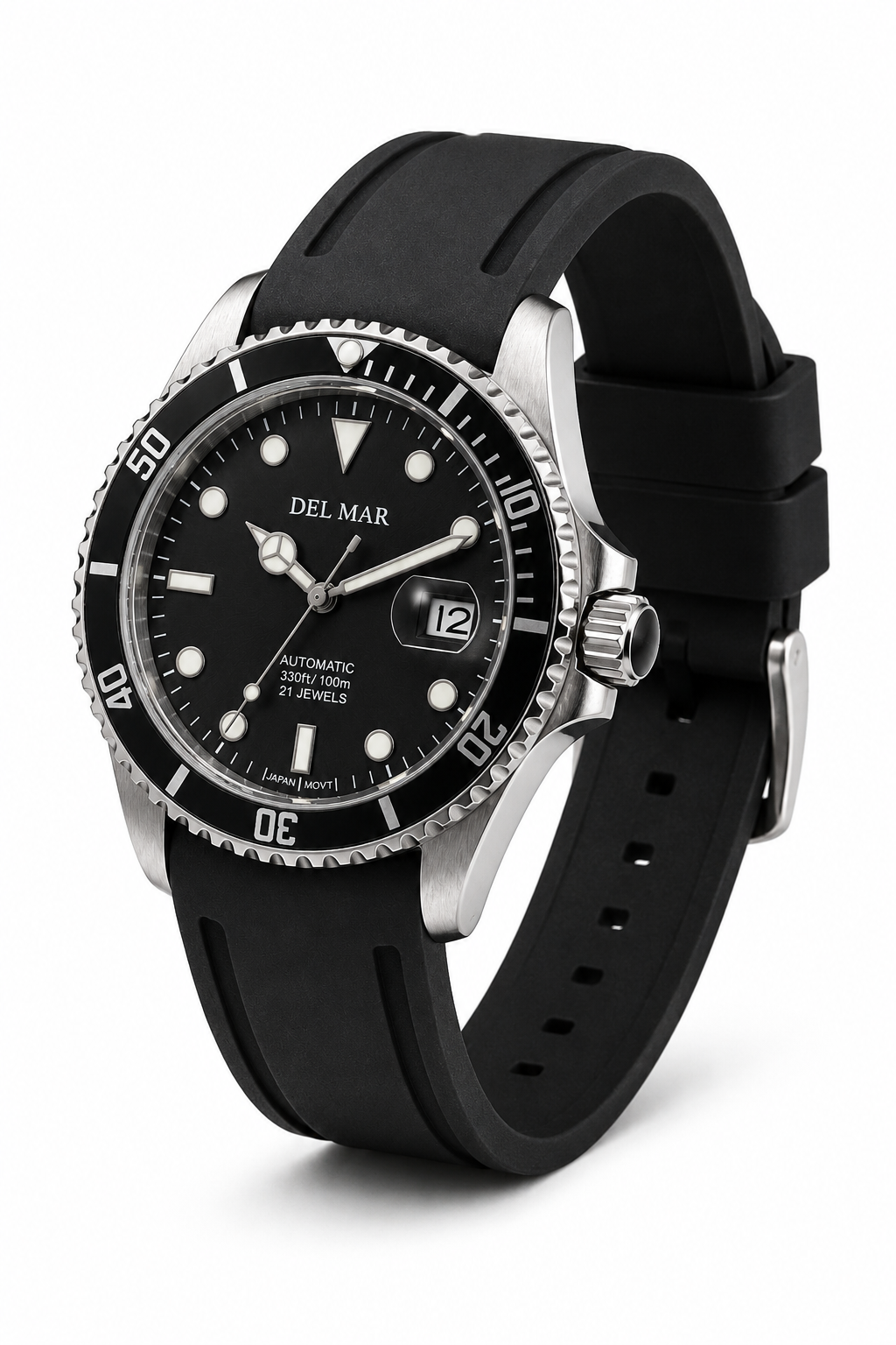 Del Mar Premier Automatic – Black Dial / Black Strap – Model 50411