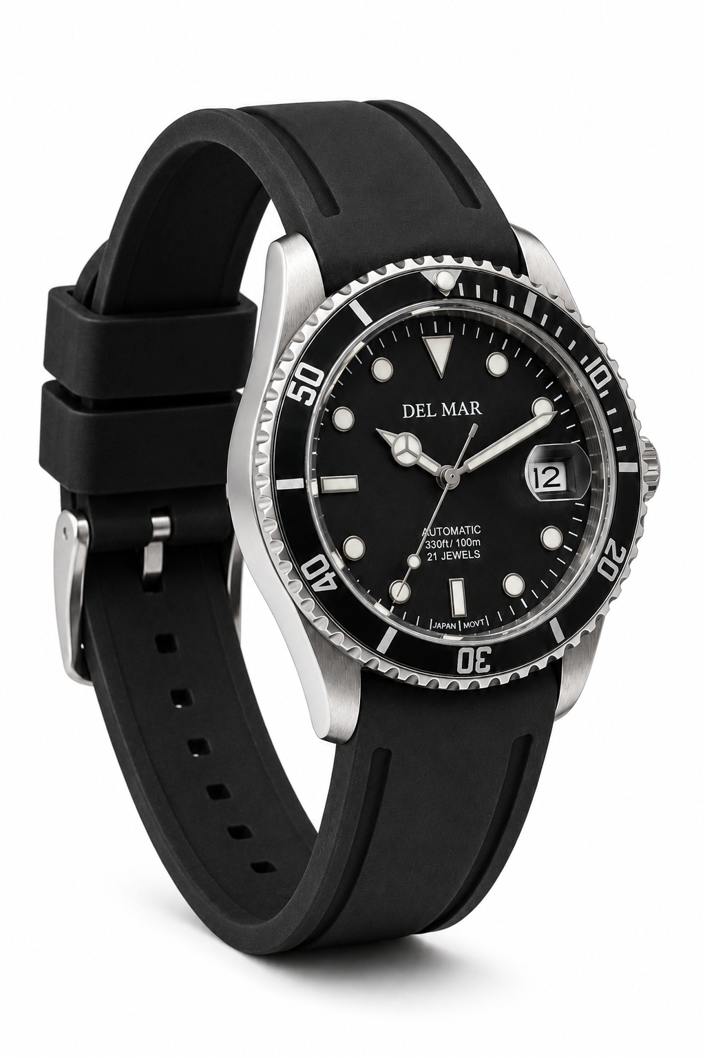 Del Mar Premier Automatic – Black Dial / Black Strap – Model 50411