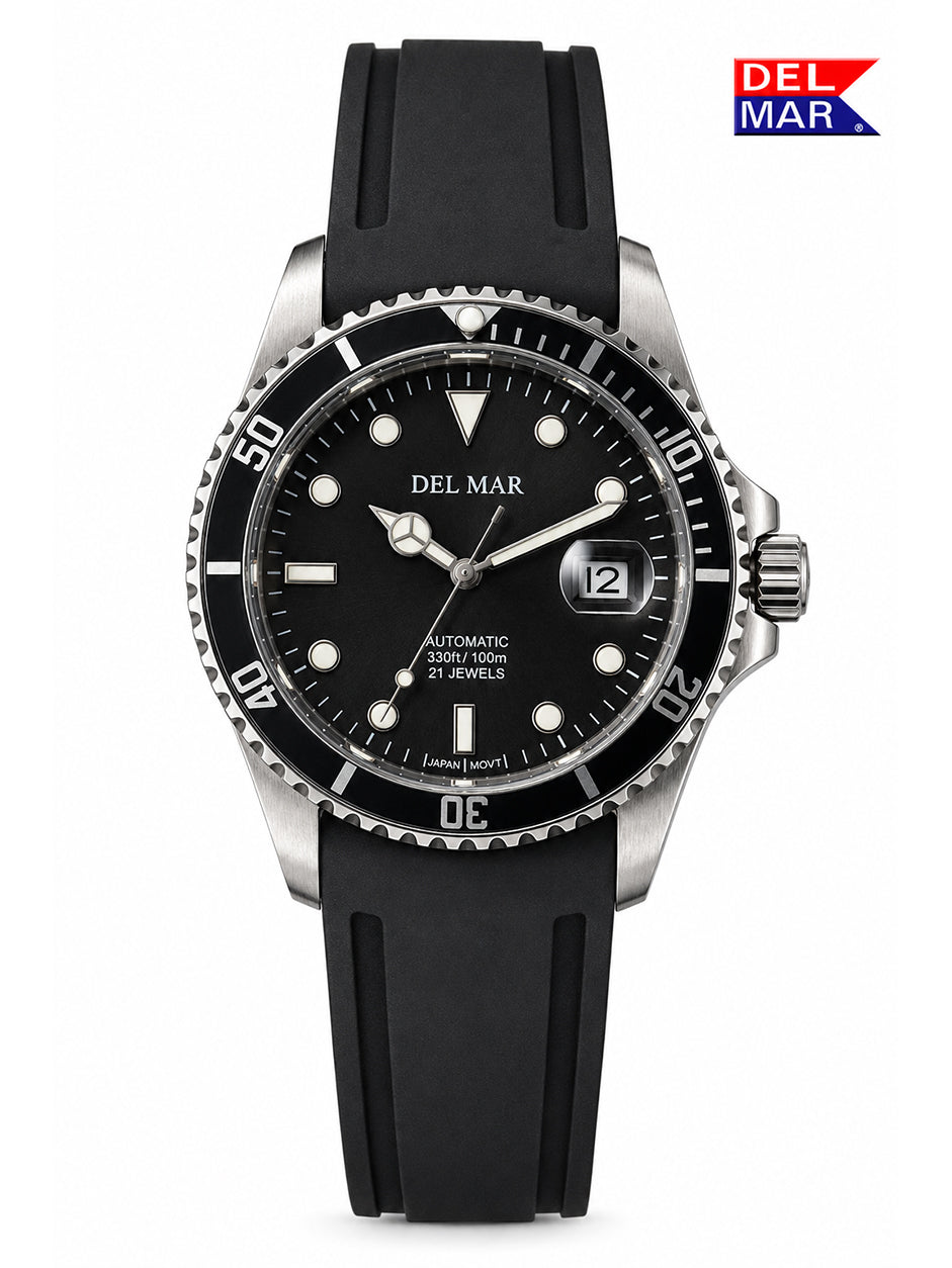 Del Mar Premier Automatic – Black Dial / Black Strap – Model 50411