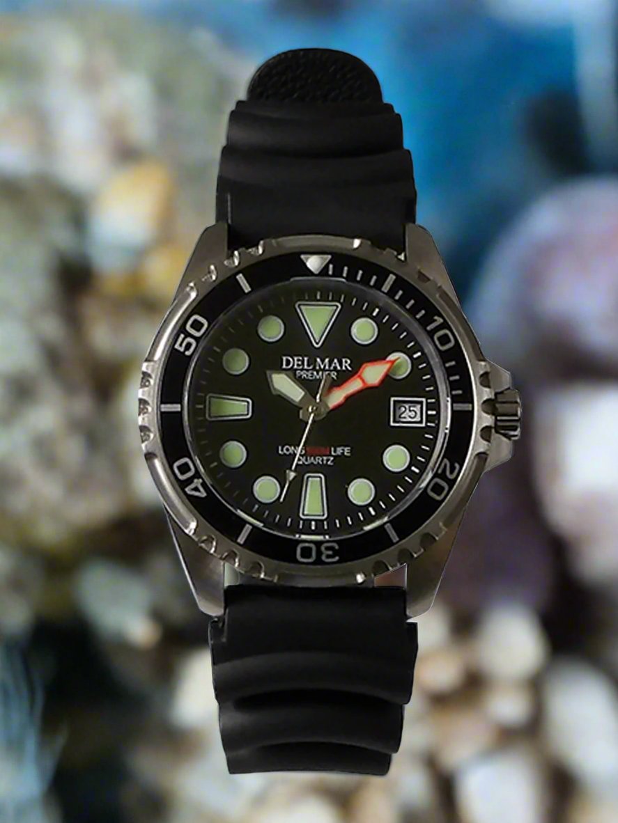 Del Mar Pro Dive 500M – Black Dial / Black Strap #50417