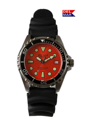 Del Mar 500-Meter Premier Pro Dive Watch - Sporty Orange Dial #50420